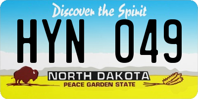 ND license plate HYN049