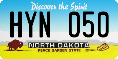 ND license plate HYN050