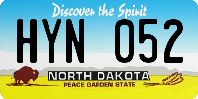 ND license plate HYN052