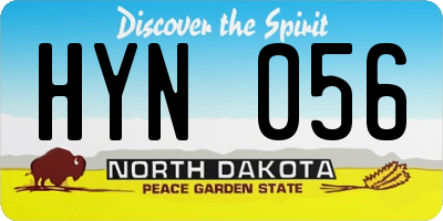 ND license plate HYN056