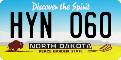 ND license plate HYN060