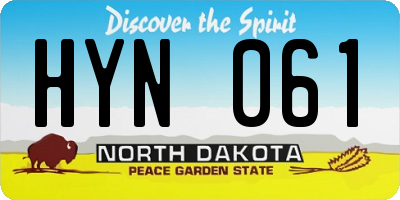 ND license plate HYN061