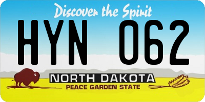 ND license plate HYN062