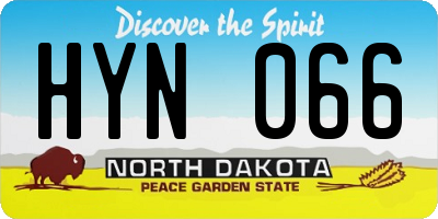ND license plate HYN066