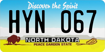 ND license plate HYN067