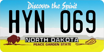 ND license plate HYN069