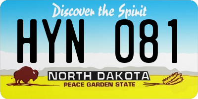 ND license plate HYN081