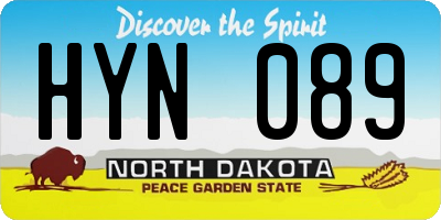 ND license plate HYN089