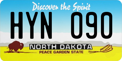 ND license plate HYN090