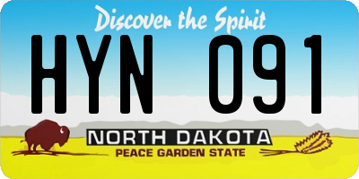 ND license plate HYN091