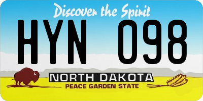 ND license plate HYN098