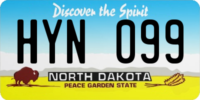 ND license plate HYN099