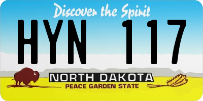 ND license plate HYN117