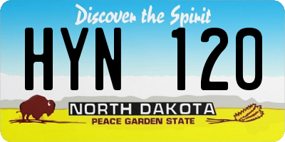 ND license plate HYN120