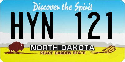 ND license plate HYN121