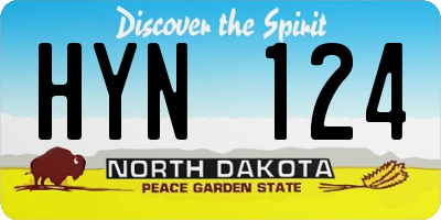 ND license plate HYN124