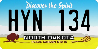 ND license plate HYN134
