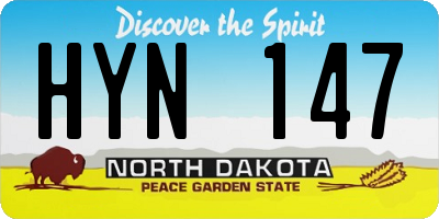 ND license plate HYN147