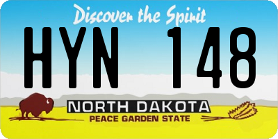 ND license plate HYN148