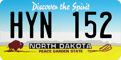 ND license plate HYN152