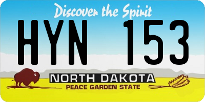 ND license plate HYN153