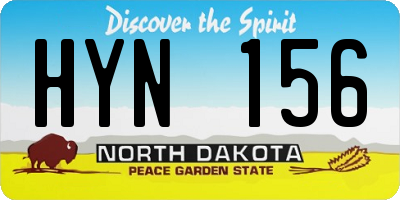 ND license plate HYN156