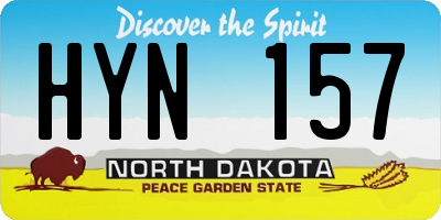 ND license plate HYN157