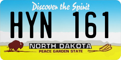 ND license plate HYN161