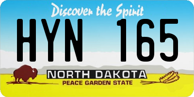 ND license plate HYN165