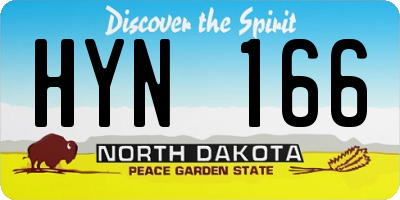 ND license plate HYN166