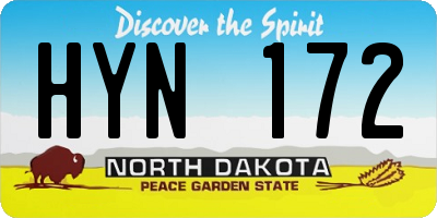 ND license plate HYN172