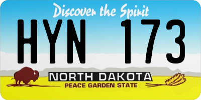 ND license plate HYN173
