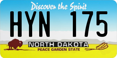 ND license plate HYN175