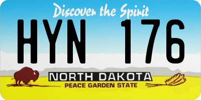 ND license plate HYN176