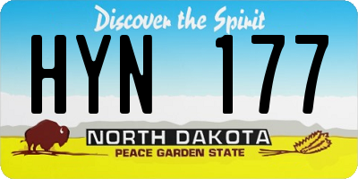 ND license plate HYN177
