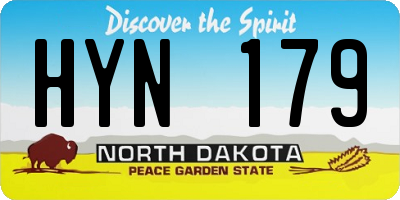 ND license plate HYN179