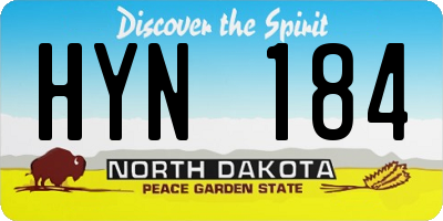 ND license plate HYN184