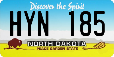 ND license plate HYN185