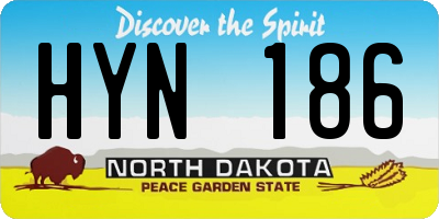 ND license plate HYN186