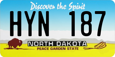 ND license plate HYN187