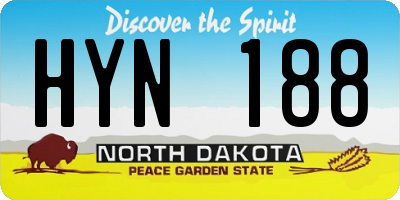 ND license plate HYN188