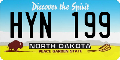 ND license plate HYN199