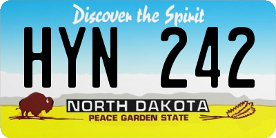 ND license plate HYN242