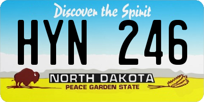 ND license plate HYN246