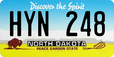 ND license plate HYN248