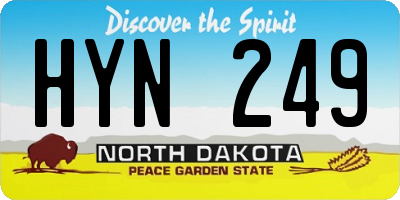 ND license plate HYN249