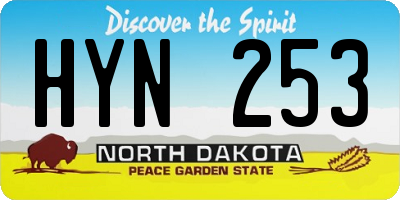 ND license plate HYN253