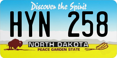 ND license plate HYN258
