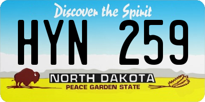 ND license plate HYN259
