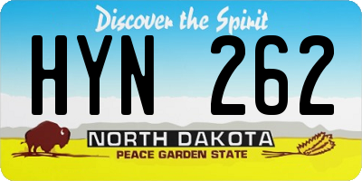ND license plate HYN262